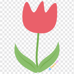 FREE Red Spring Flower Clipart WM | Pearly Arts
