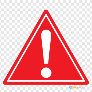 FREE Red Warning Sign Clipart WM | Pearly Arts