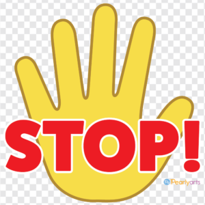 FREE Stop Sign With Hand Clipart WM | Pearly Arts