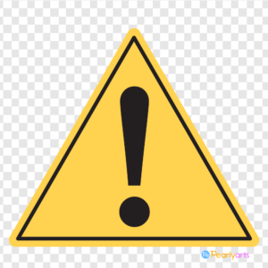 FREE Yellow Warning Sign Clipart WM | Pearly Arts