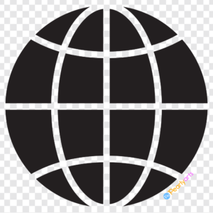 FREE Black Globe Icon Clipart WM | Pearly Arts