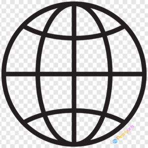 FREE Black and White Globe Icon Clipart WM | Pearly Arts