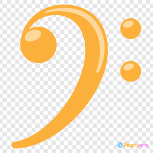 FREE Cute Bass Clef Clipart WM | Pearly Arts