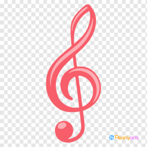 FREE Cute Treble Clef Clipart WM | Pearly Arts