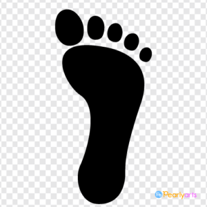 FREE Right Footprint Clipart WM | Pearly Arts