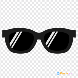 FREE Black Sunglasses Clipart WM | Pearly Arts| PNG file with no background. Free for commercial and private use. NO attribution.