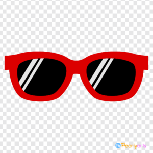 FREE Red Sunglasses Clipart WM | Pearly Arts | PNG file with no background. Free for commercial and private use. NO attribution.