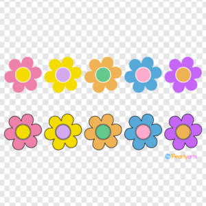 FREE Retro Flower Clipart Collection SNS | Pearly Arts