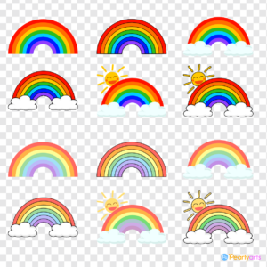 Rainbow Clipart Collection WM | Pearly Arts