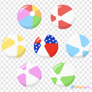 FREE Beach Ball Clipart Collection WM | Pearly Arts