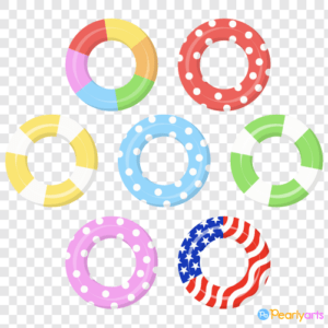 FREE Pool Float Clipart Collection WM | Pearly Arts