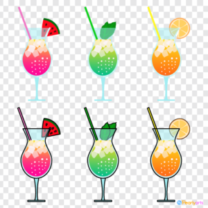 FREE Summer Cocktail Clipart Collection WM | Pearly Arts